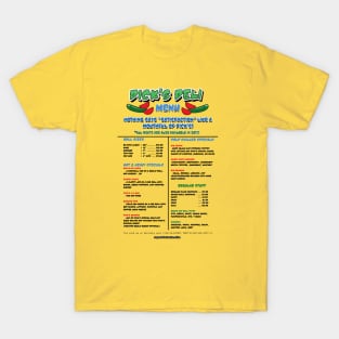 Dick's Deli Menu T-Shirt